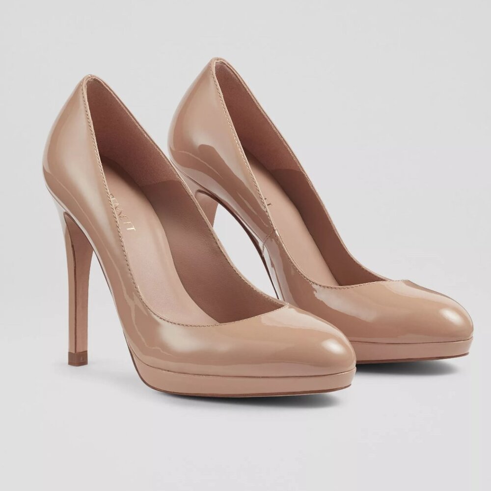 LK Bennett Beige Patent Leather Heels